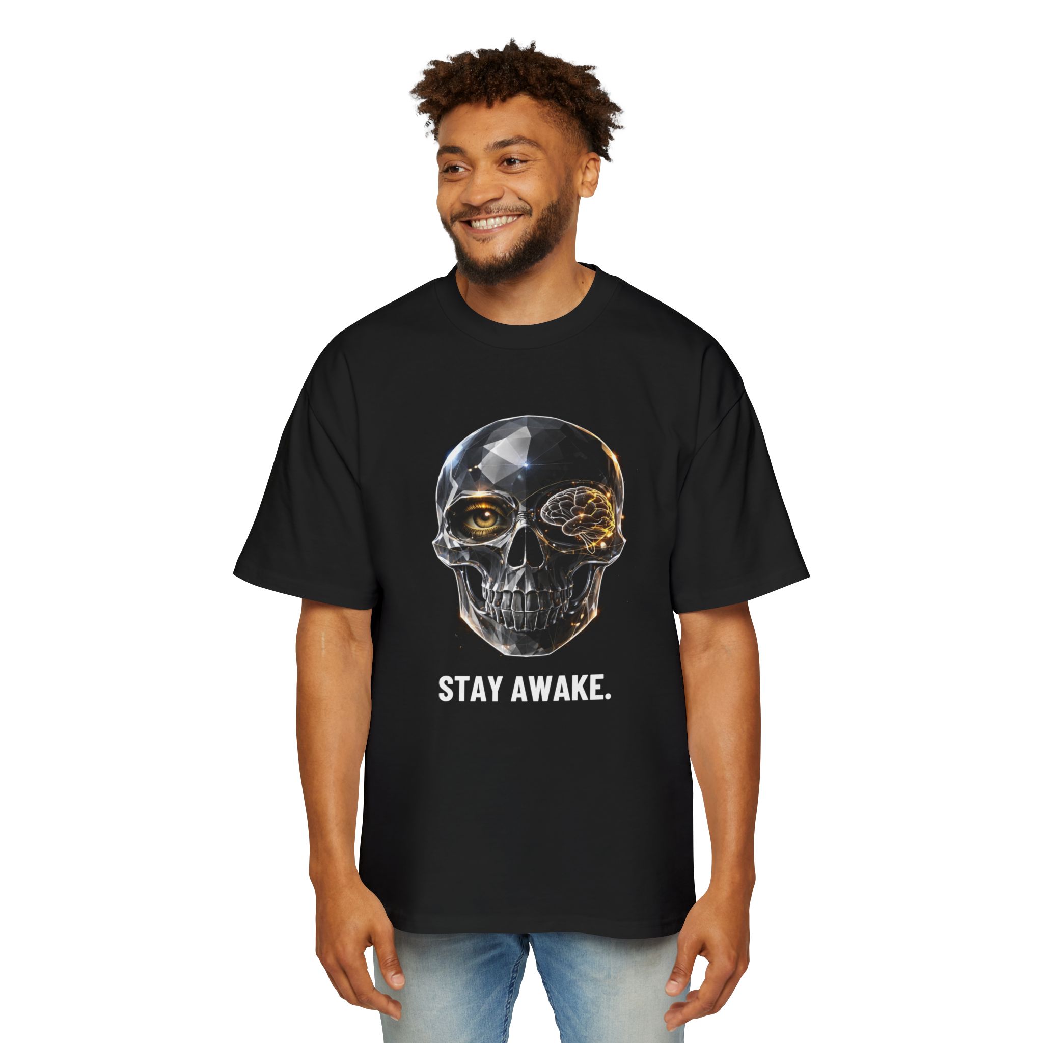 STAY AWAKE. / SKULL_LVL4_5000x5000 - T-shirt oversize - Image 3