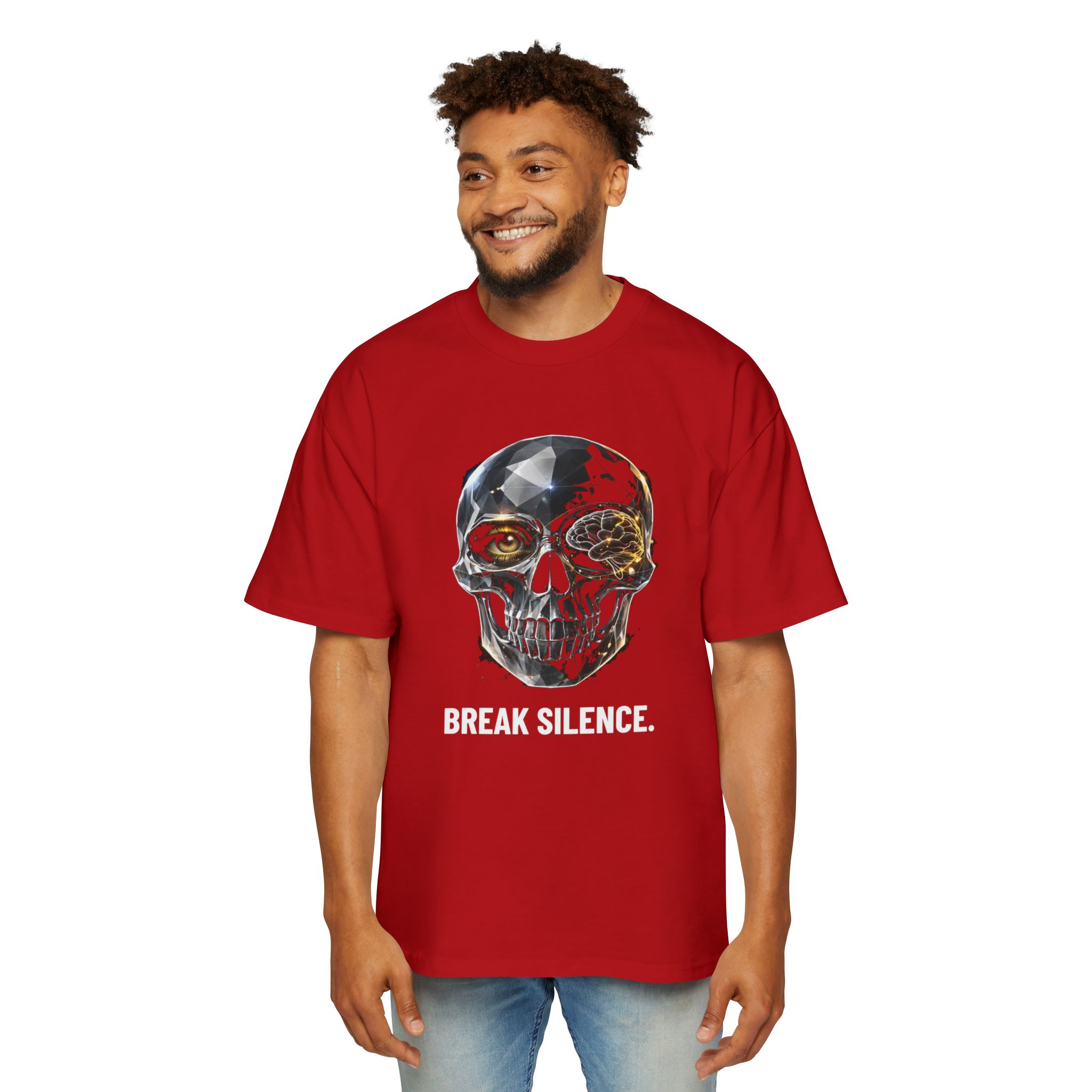 BREAK SILENCE. / SKULL_LVL4_5000x5000 - T-shirt oversize - Image 7