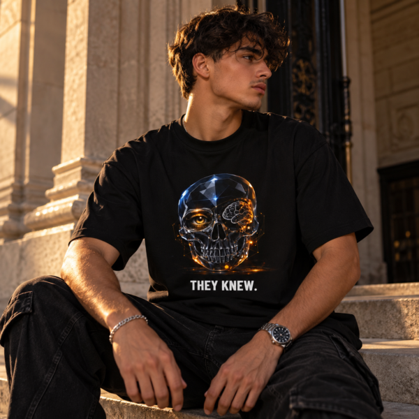 THEY KNEW. / SKULL_LVL5_5000x5000mod – T-shirt oversize